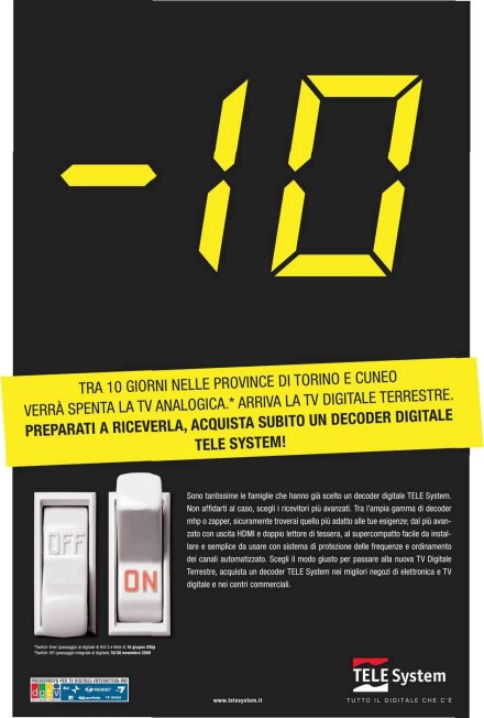 Telesystem per lo switch over in Piemonte: campagna sul giornale ''La Stampa''