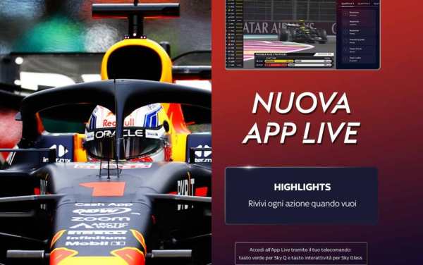 The new Live Sky Sport F1 App, all the news and onboards at your fingertips