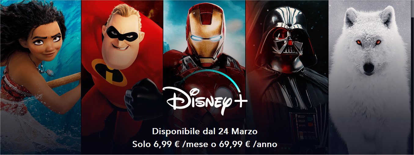 Foto - Disney+ anticipa la data di lancio, in streaming dal 24 marzo in Italia
