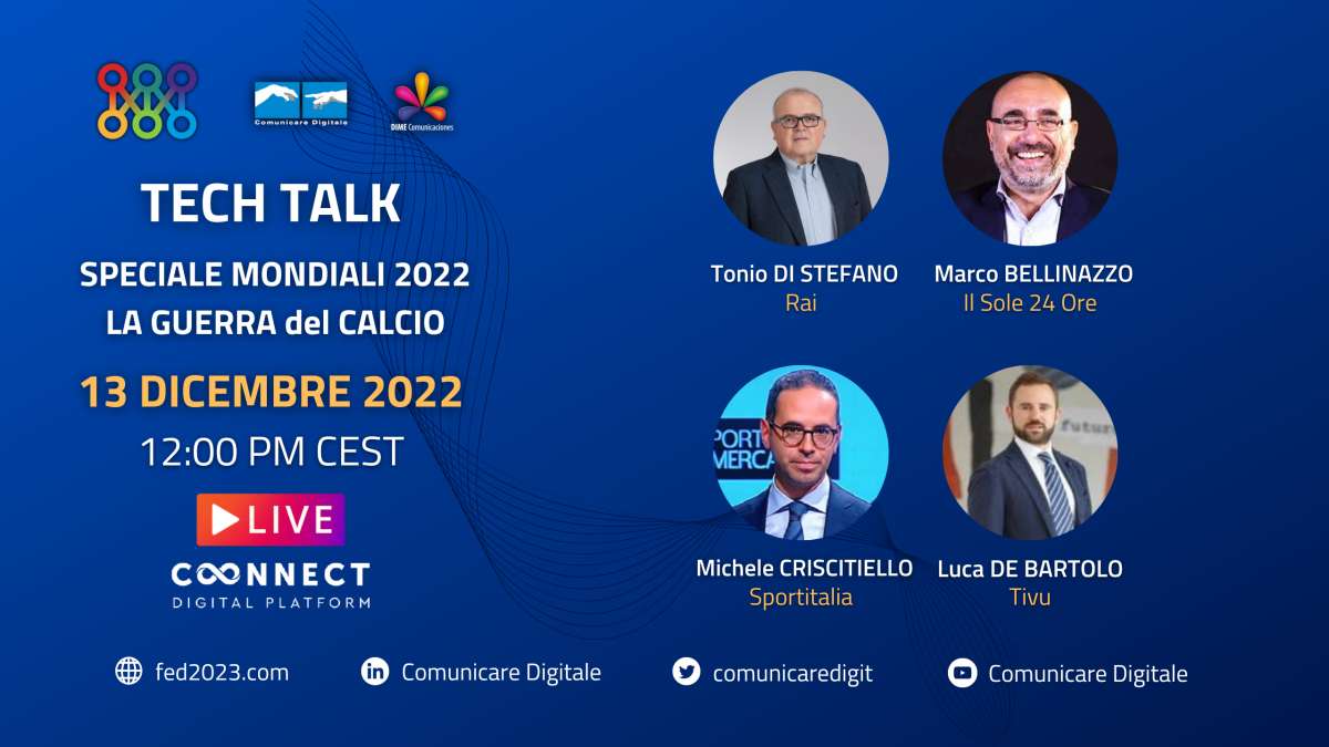Foto - Tech Talk, Speciale Mondiali 2022 e la Guerra del Calcio | Diretta streaming Digital-News.it