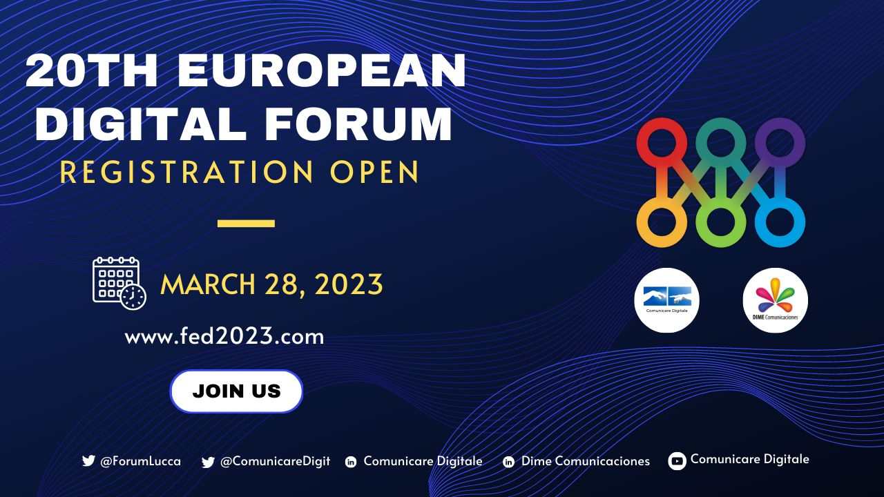 Foto - 20 Forum Europeo Digitale Lucca, 8 e 9 Giugno 2023 - Aperte le iscrizioni per partecipare!