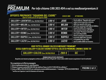 Con Premium Calcio torna l'offerta riservata alla propria ''Squadra del cuore''