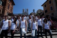 Invasione degli angeli di Cielo per le strade di Roma nell'Earth Day