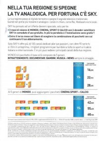 Immagine di Adiconsum scrive a Romani in merito al volantino di SKY sullo switch off - Scopri su Sky Italia