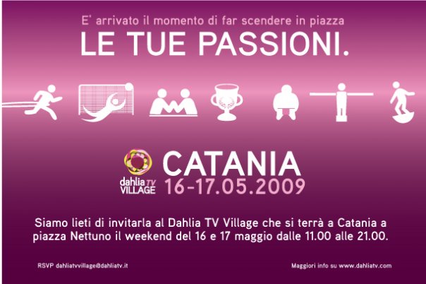 Dahlia Village: la prima tappa del tour in piazza oggi e domani a Catania Immagine nel testo correlata a: Dahlia Village: la prima tappa del tour in piazza oggi e domani a Catania