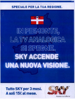 GiurÃ accoglie la domanda Rai in merito al volantino di SKY sullo switch off