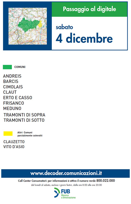 Immagine nel testo correlata a: Switch off Nord Italia, le operazioni di oggi - sabato 4 dicembre