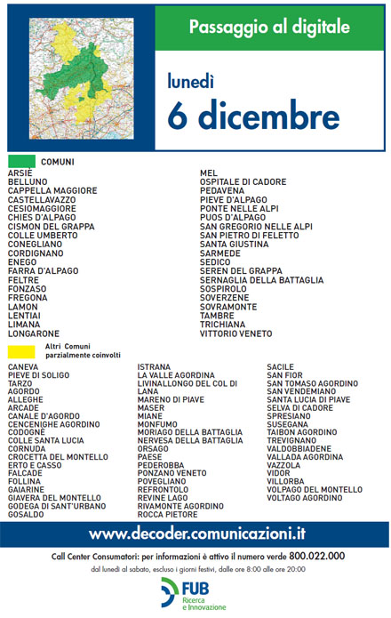 Immagine di Switch off Nord Italia, la settimana si apre con il passaggio di Belluno - Scopri su Digitale Terrestre