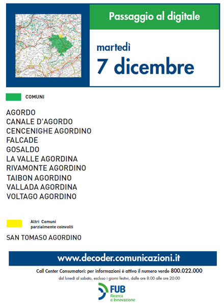 Immagine nel testo correlata a: Switch off Nord Italia, le operazioni di oggi - martedì 7 dicembre