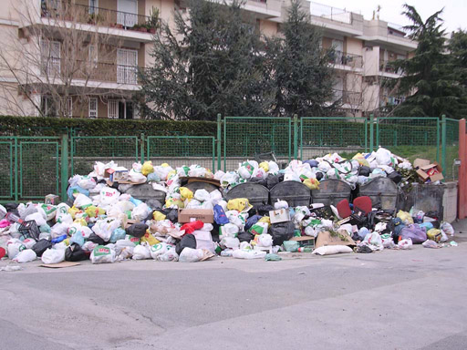 Cassonetti su Al Jazeera, l'Italia in mondovisione Ã roba da terzo mondo