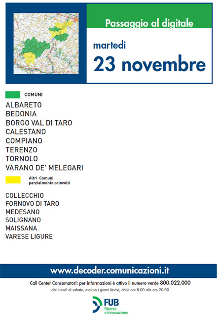 Immagine nel testo correlata a: Switch off Nord Italia, le operazioni di oggi - martedì 23 novembre
