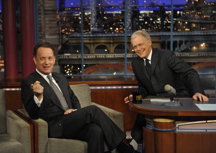 Tom Hanks nella puntata del David Letterman Show stasera su SKY Uno