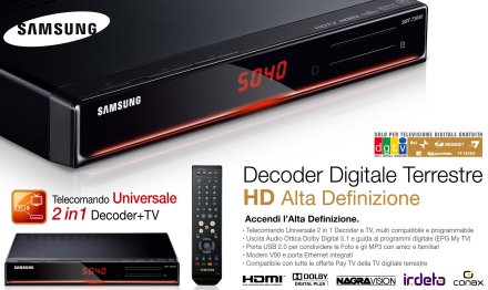 Samsung, ecco il decoder Digitale Terrestre Interattivo MHP HD SMT-T5040