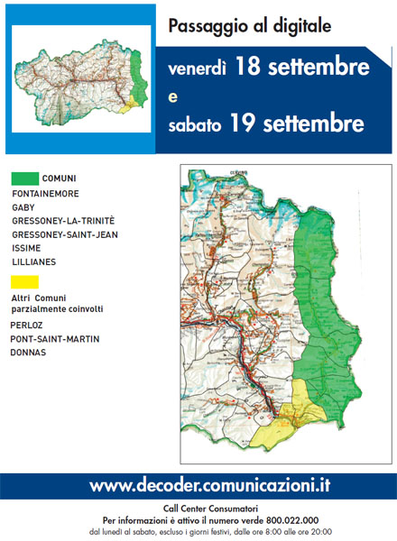 Immagine nel testo correlata a: Switch Off in Valle d'Aosta, tra oggi e domani anche Gressoney si digitalizza