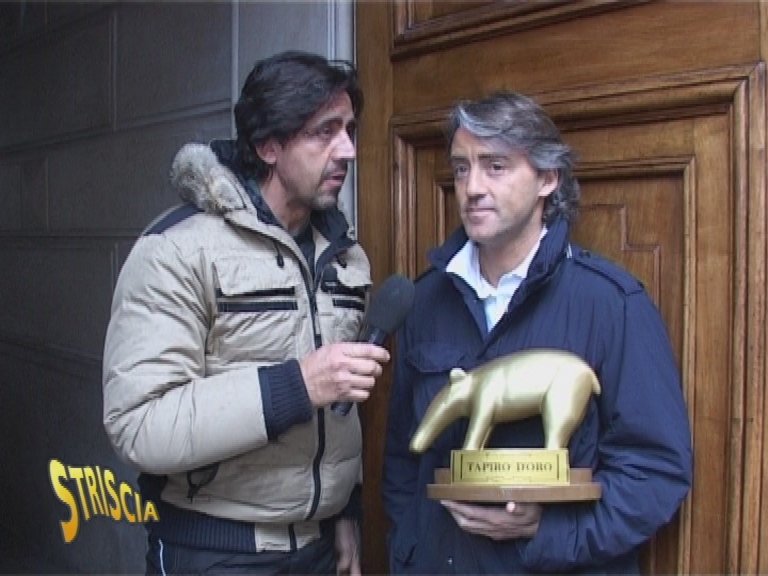 Tapiro d'oro a Roberto Mancini (Striscia)