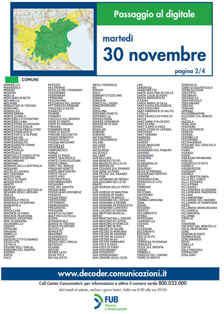 Immagine nel testo correlata a: Switch off Nord Italia - E il grande giorno del Nord Est e finalmente arrivato