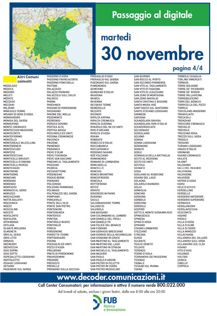 Immagine nel testo correlata a: Switch off Nord Italia - E il grande giorno del Nord Est e finalmente arrivato