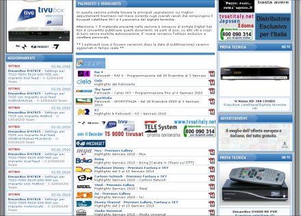 Highlights Gennaio 2010 canali SKY e DTT - Digital-Sat.it Area Palinsesti