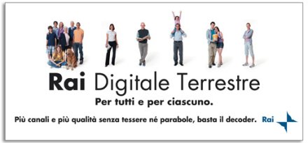 PAN Adv firma la nuova campagna per il digitale terrestre RAI Immagine nel testo correlata a: PAN Adv firma la nuova campagna per il digitale terrestre RAI