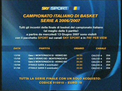 Basket PPV Sky