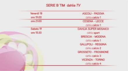 Dahlia Serie B - in anteprima i telecronisti della 19a giornata e Supermosaico