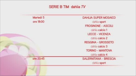 Dahlia Serie B - in anteprima i telecronisti della 20a giornata e Supermosaico Dahlia Serie B - in anteprima i telecronisti della 20a giornata e Supermosaico