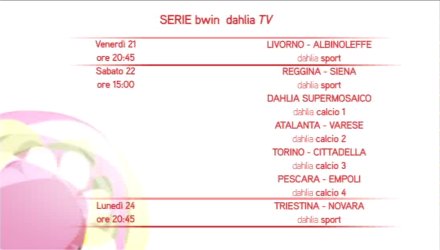 Serie bwin su Dahlia - In anteprima i telecronisti della 23a giornata