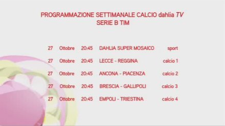 Dahlia Serie B - in anteprima i telecronisti dei recuperi della 9a giornata