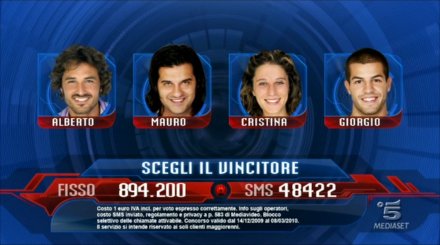 Report GF10 #19 - Out Maicol e Mara Finalisti: Mauro, Alberto, Cristina, Giorgio