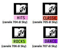 Novit? digitali - Nascono sulla piattaforma Sky MTV Classic, Rock e Dance