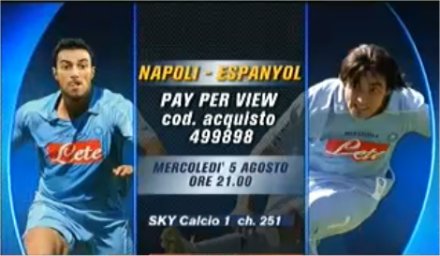 Immagine di Calcio in Tv - La notte di Napoli-Espanyol in diretta PPV su SKY Calcio 1