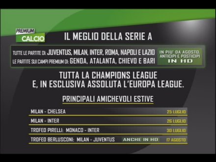 Calcio Serie A in tv: il Bari firma un accordo con il digitale Mediaset Premium Calcio Serie A in tv: il Bari firma un accordo con il digitale Mediaset Premium