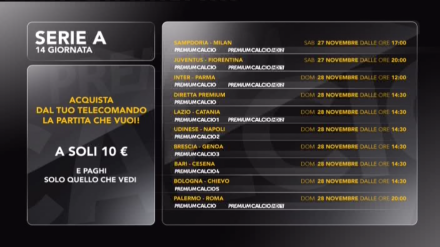 Serie A su Mediaset Premium - I telecronisti della 14a giornata Serie A su Mediaset Premium - I telecronisti della 14a giornata