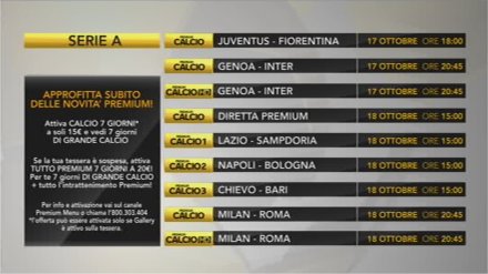 Mediaset Premium Serie A - in anteprima i telecronisti della 8a giornata Mediaset Premium Serie A - in anteprima i telecronisti della 8a giornata