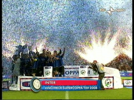 Supercoppa Italiana 2008 Inter Roma su Rai Uno (la premiazione)