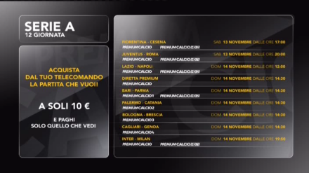 Serie A su Mediaset Premium - I telecronisti della 12a giornata Serie A su Mediaset Premium - I telecronisti della 12a giornata