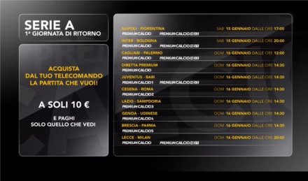 Serie A su Mediaset Premium - I telecronisti della 20a giornata Serie A su Mediaset Premium - I telecronisti della 20a giornata