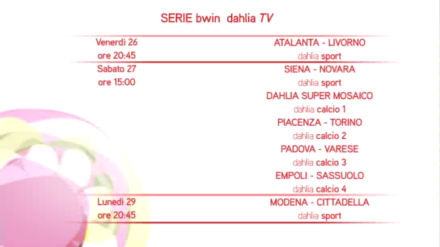 Serie bwin su Dahlia - In anteprima i telecronisti della 17a giornata