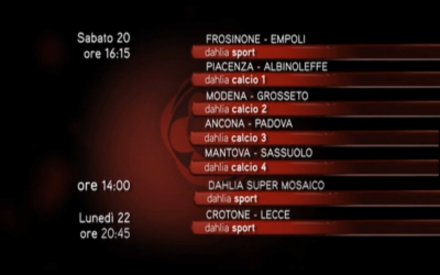 Dahlia Serie B - in anteprima i telecronisti della 26a giornata e Supermosaico Dahlia Serie B - in anteprima i telecronisti della 26a giornata e Supermosaico