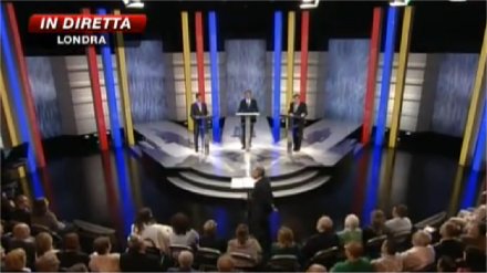 SKY TG24: in diretta il terzo e ultimo confronto tv fra Brown, Cameron e Clegg