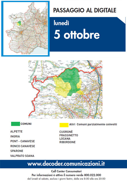 Immagine di Switch Off in Piemonte, continua la marcia del digitale: oggi nel Canavese - Scopri su Digitale Terrestre