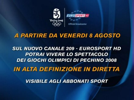Immagine di Sky, apparsa test card per la nascita di Eurosport HD Italy