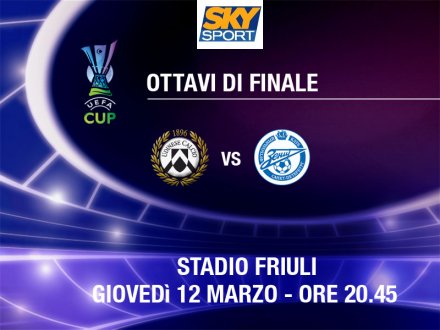 Immagine di Sky Sport: ottavi andata Uefa, in diretta Udinese v Zenit S. Pietroburgo