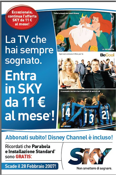 Volantino 11 Euro SKY