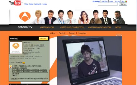 Antena 3, lo spot adesso arriva anche grazie a Youtube Immagine nel testo correlata a: Antena 3, lo spot adesso arriva anche grazie a Youtube