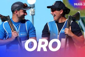 Foto - Video Olimpiadi Parigi 2024 Discovery+ | Tiro al volo Skeet - ORO | Diana Bacosi e Gabriele Rossetti