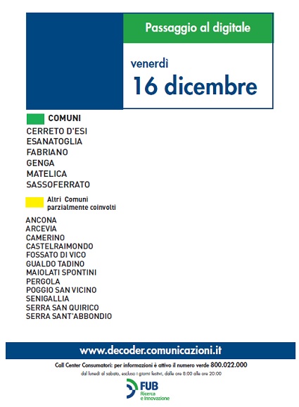 Immagine nel testo correlata a: Switch Off nelle Marche, le operazioni di venerdì 16 dicembre 2011