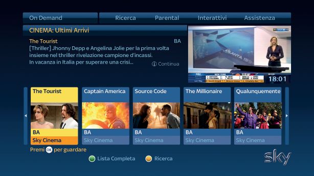 Immagine di Da domani &#039;&#039;Sky On Demand&#039;&#039;, gratis per tutti gli abbonati Sky da oltre un anno