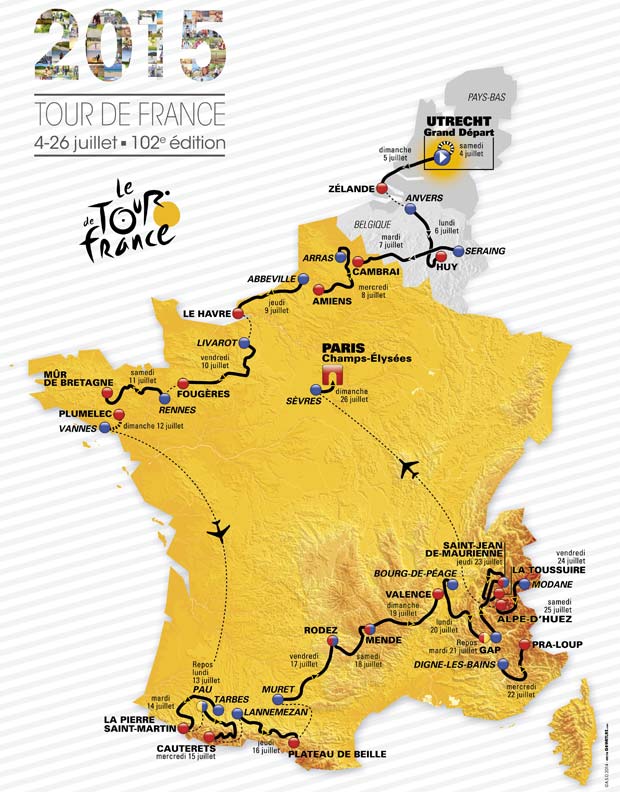 Tour de France 2015: dirette quotidiane in HD su Rai Sport e Eurosport (Sky e Premium)