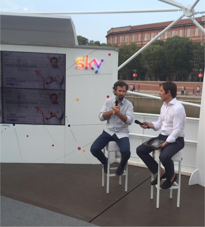 Cracco allo #SpazioSky in Darsena: ''Fa caldo? Il vero inferno è la cucina'' #HKIta